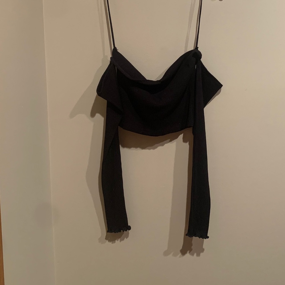 NWOT Long Sleeve Off Shoulder Crop Top